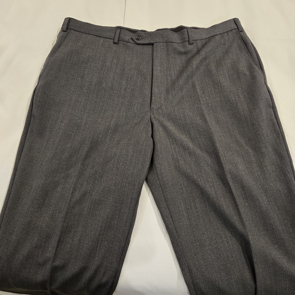 NWOT Joseph A. Banks Gray‎ Wool Men's 37.5" Unhemmed Dress Pants Size 42 R